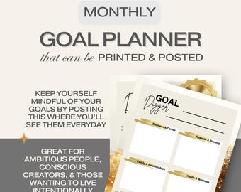 Goal Digger | Monthly Goal Planner for Ambitious Women & Conscious Creators