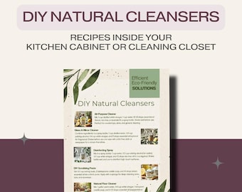 DIY Natural Cleansers Tipsheet | Eco-Friendly Printable Cleaning Recipes | Non-Toxic Home Cleaning Guide | Digital Download