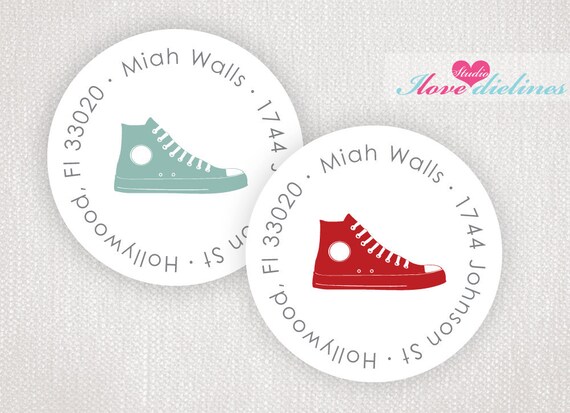 Items Similar To ON SALE Personalized Converse Return Address Labels 