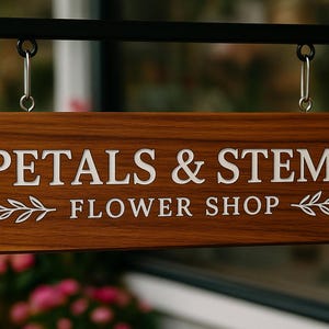 Custom Shop Sign for Café, Bakery, or Boutique - Custom business sign -bakery sign- market stall sign - personalized store Sign AirBnb Signs