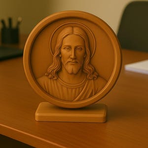 Sacred Face of Jesus Wooden Hand Carved Christian Devotional Statue Catholic Religious Tabletop Gift Jesus gift Jesus Statue Christ Statue