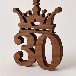 200mm tall WOODEN BIRTHDAY DECORATION Wooden Anniversary Art Craft Gift Decoration Birthday party Decor Wooden Number Craft