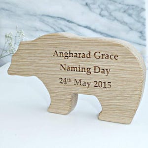 Personalised Wooden Naming Ceremony Decoration Wooden Carved Naming Day Decor Wooden Art Craft Gift Naming Day Gift