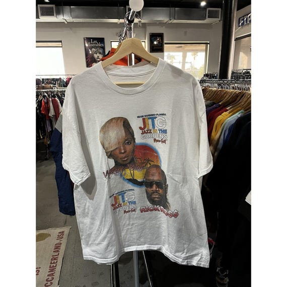 Retro Y2K Jazz In The Gardens Miami Fest Mary J. Blige Rick Ross Rap Tee Size XL
