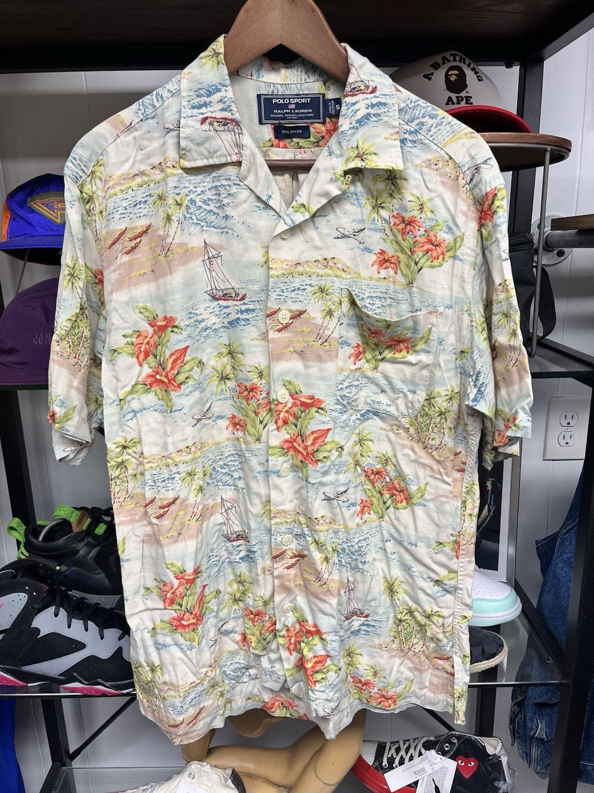 小物 Polo Ralph Lauren vintage camp Vintage Polo Ralph Lauren Camp Shirt Mens XXL Marlin Fish
