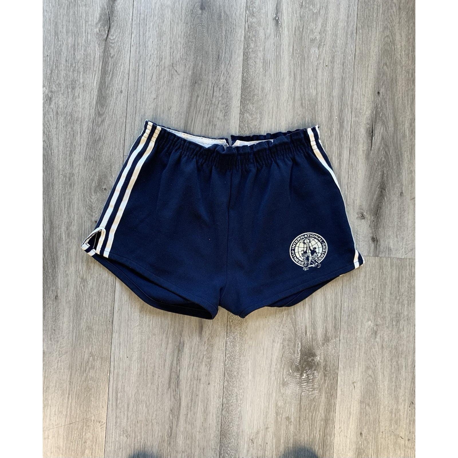 Short De Course Vintage KingBird Années 80-90 - Polyester Bleu, Taille S/M - Occasion En Excellent état, Original
