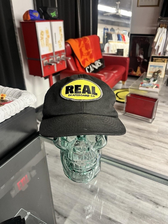 90s REAL skateboard co キャップ　アメリカ製 90s REAL skateboard co キャップ アメリカ製