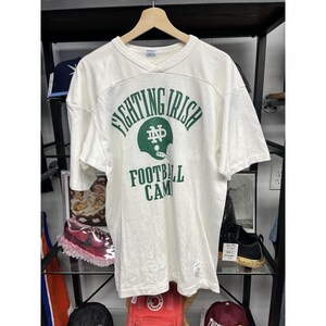 Vintage 80s Champion Notre Dame FIGHTING IRISH Football Camp T