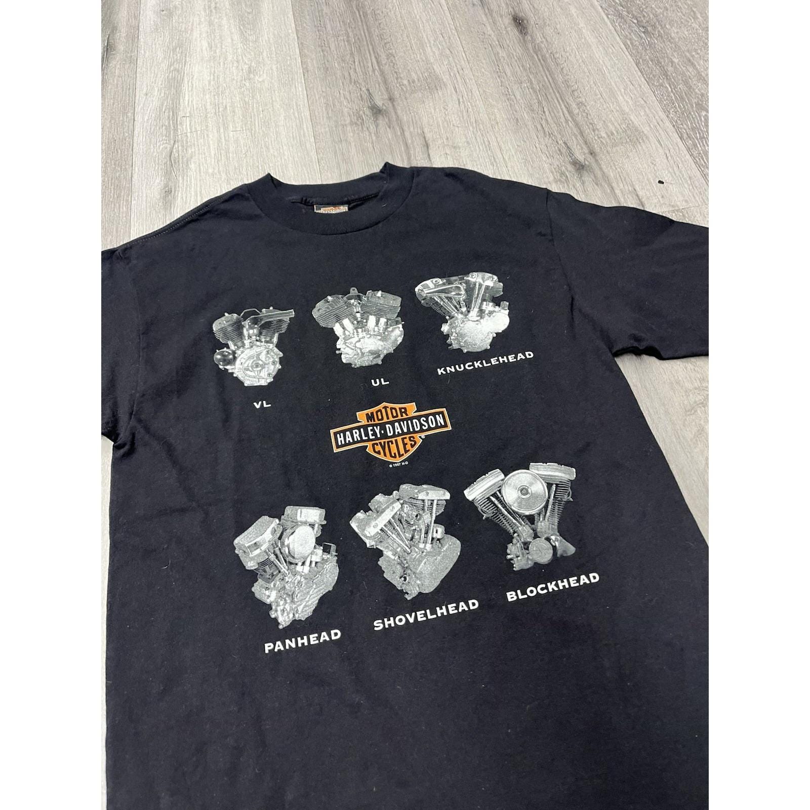 Vintage 90s Harley-davidson Engine Styles Paris France Double