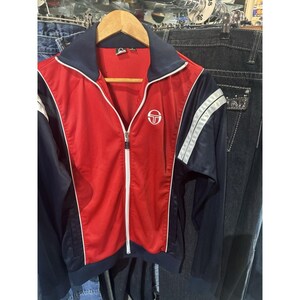 Veste Tracktop Sergio Tacchini Femme Vintage Années 90, Taille 42, Grise, Ample, Très Bon état