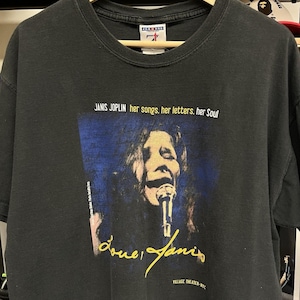 Camiseta vintage de los 90 con Janis Joplin: sus canciones, sus cartas y su soul, talla L