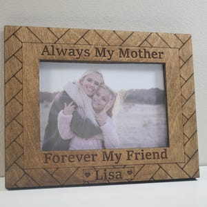 Personalisierter Bilderrahmen, individuell gravierter Holzbilderrahmen, Sentimentale Geschenke, Muttertagsgeschenk, Weihnachtsgeschenk für Mama