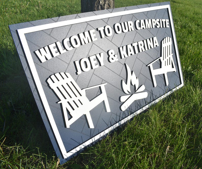 Personalized Wood Campfire Sign | Custom Camping Gifts | Cabin Decor ...