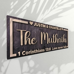Christian wedding Sign, Rustic Wedding Gift, Personalized Wood Sign, Wedding Sign