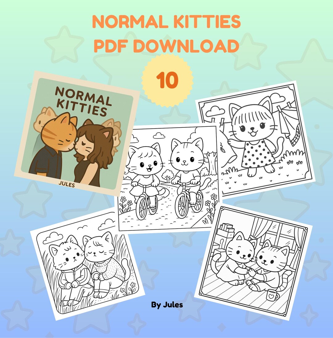 Normal Kitties - Normal People Inspired, Cute and Easy Coloring Pages ...