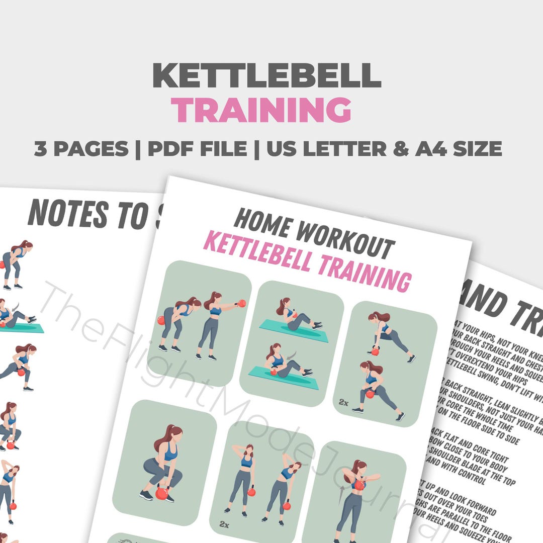 Y3t Workout Guide.pdf Beginner Kettlebell Workout: Workout Guide PDF (digital Download) - Etsy