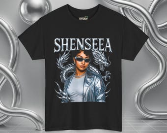 Shenseea Y2K Dragon T-Shirt | Chrome Streetwear Graphic Tee | Dancehall Artist Merch | 2000s Aesthetic | Unisex