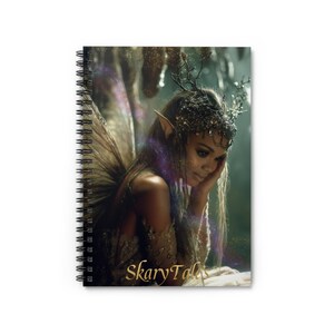 Journal, Woodland Fairy Spiral Notebook, Ruled Line Journal, Magical Forest Notepad, Nature Themed Sketchbook, Enchanted Wood Writing Pad