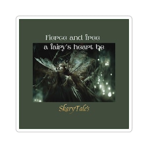 Sticker, Magical Woodland Fairy Stickers, Enchanted Forest Nature Decal, Fierce and Free Fairy Sticker Pack, Fantasy Waterproof Decals,