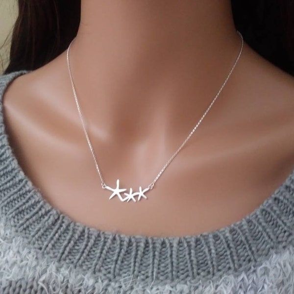 Starfish Necklace - Beach Jewelry For Women - Beach Necklace - Ocean Jewelry - Beach Gifts - Sea Nautical  Tropical Coastal Jewelry