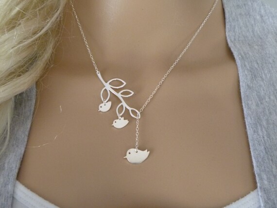 mother and baby bird necklace