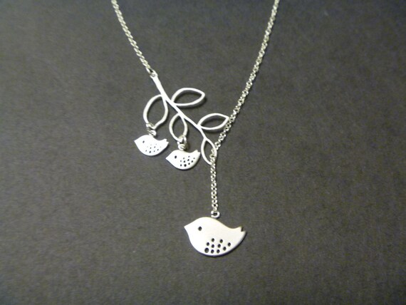 mother and baby bird necklace
