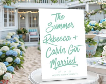 The Summer I Turned Pretty Event Sign Template, Editable Cousins Beach Sign for Weddings, Showers, Birthdays & Parties - ES001