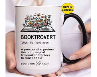 Personalized Book Lover Mug Booktrovert Coffee Mug Book Club Gift, Gifts for Book Club Bookworm Mug  Bookworm Christmas gift Coffee Cup