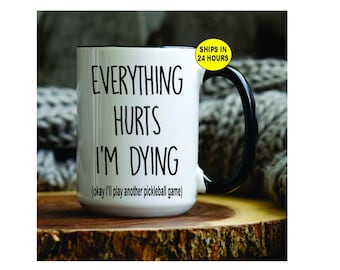 Funny Pickleball Mug | Personalized Pickleball Gift | Coffee Cup | Pickleball Christmas Gift for Him or Her | Pickleball Lover | Player