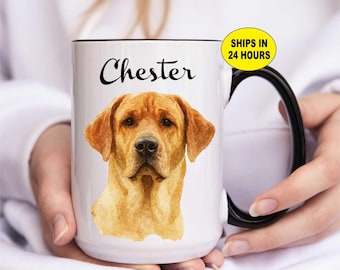 Personalized Dog Mug, Custom Pet Mug From Photo, Watercolor Pet Gift, Dog Remembrance Gift, Custom Cat Mug, Custom Dog Christmas Gift