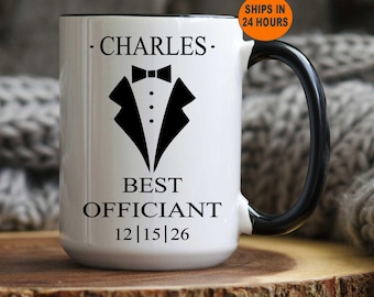 Personalized Wedding Officiant Mug - Thank You Gift