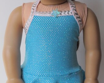 Blue Sparkle Bathing Suit For 18 " Doll