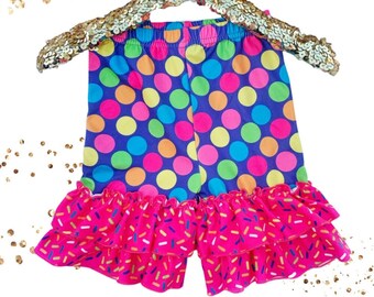 Symunnia Toddler Baby Girl Bowknot Ruffle Shorts Elastic High Waist Bubble Bloomers Summer Clothes