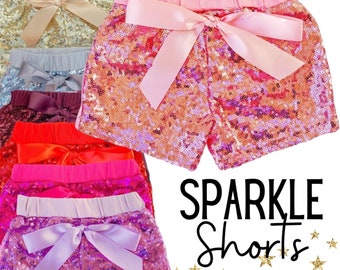 Glitzer-Shorts, Glitzer-Pailletten-Shorts für Mädchen, Glitzer-Shorts, Mädchen-Pailletten-Shorts, Mädchen-Pailletten-Shorts, Kleinkind-Pailletten-Shorts, Baby-Shorts