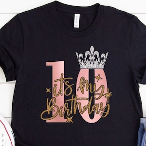 Tien verjaardag shirt, 10e verjaardag shirt, tiende verjaardag, dubbele cijfers, verjaardag shirt, 10e verjaardag, tiende verjaardag shirt