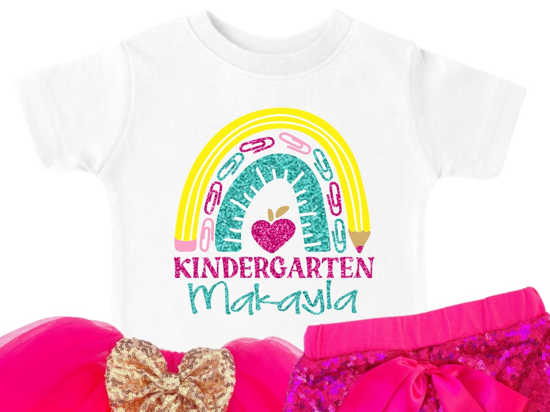 Personalized Kids Back to School Shirt, Back to School Outfit Girl