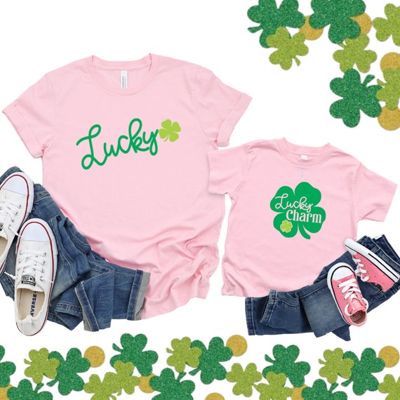 Lucky Mama and Lucky Kiddo, Lucky Charm Shirt, Matching Lucky Charms Family Shirts, Mommy and Me Shirts, Mama and Baby Lucky Shirt Set