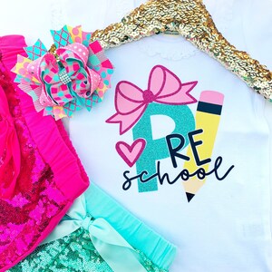 Pre School Back to School Shirt, Girls back to school outfit, Back to school tee for kids, Back to school clothes