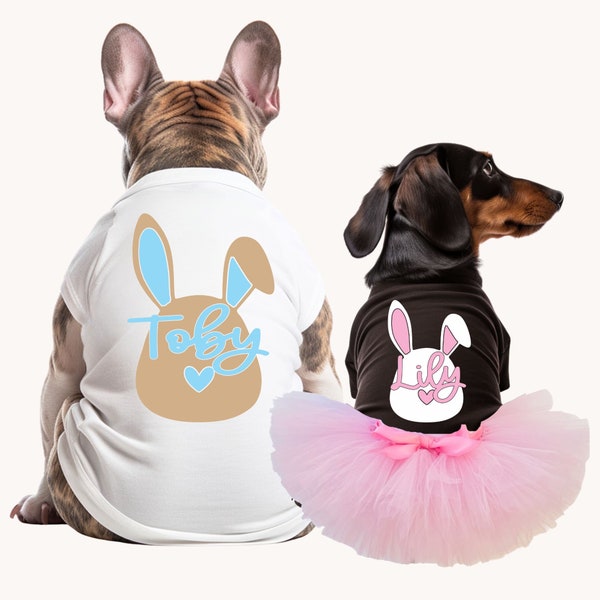 Small Dog Breed Outfit, Personalized Dog Easter Costume, Easter Dog Apparel, Dog Bunny Tutu Outfit, Easter basket stuffers