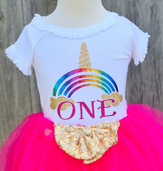 rainbow 1st birthday outfit