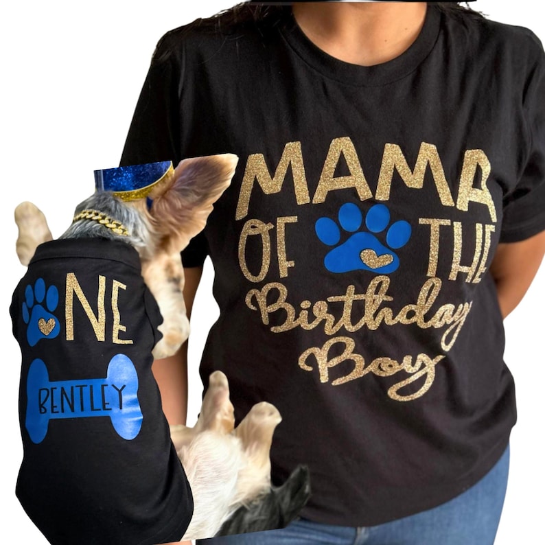 Matching Birthday Dog shirts, Dog Birthday Shirt for Adult, Boy Dog Birthday Matching Outfit