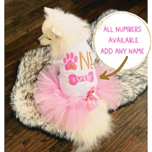 Dog Birthday Princess Tutu, Dog Birthday Party Outfit, Dog Birthday Outfit Girl, Girl Dog Birthday Shirt with name image 1