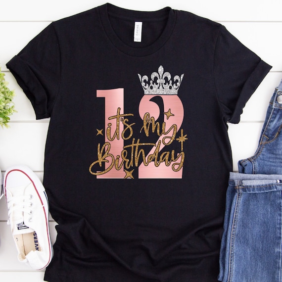 Girls at our best , twa toots 12” 12 Years of Awesome Birthday Shirt Girl, Girls 12th Birthday