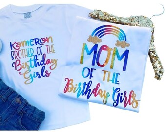 Family T-Shirt Rainbow Lettering Custom Name T-Shirts