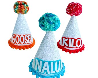 Dog Birthday Hat – Personalized Pet Party Hat with Name, Custom Dog Hat, Puppy Birthday Cone Hat, Pet Party Hat