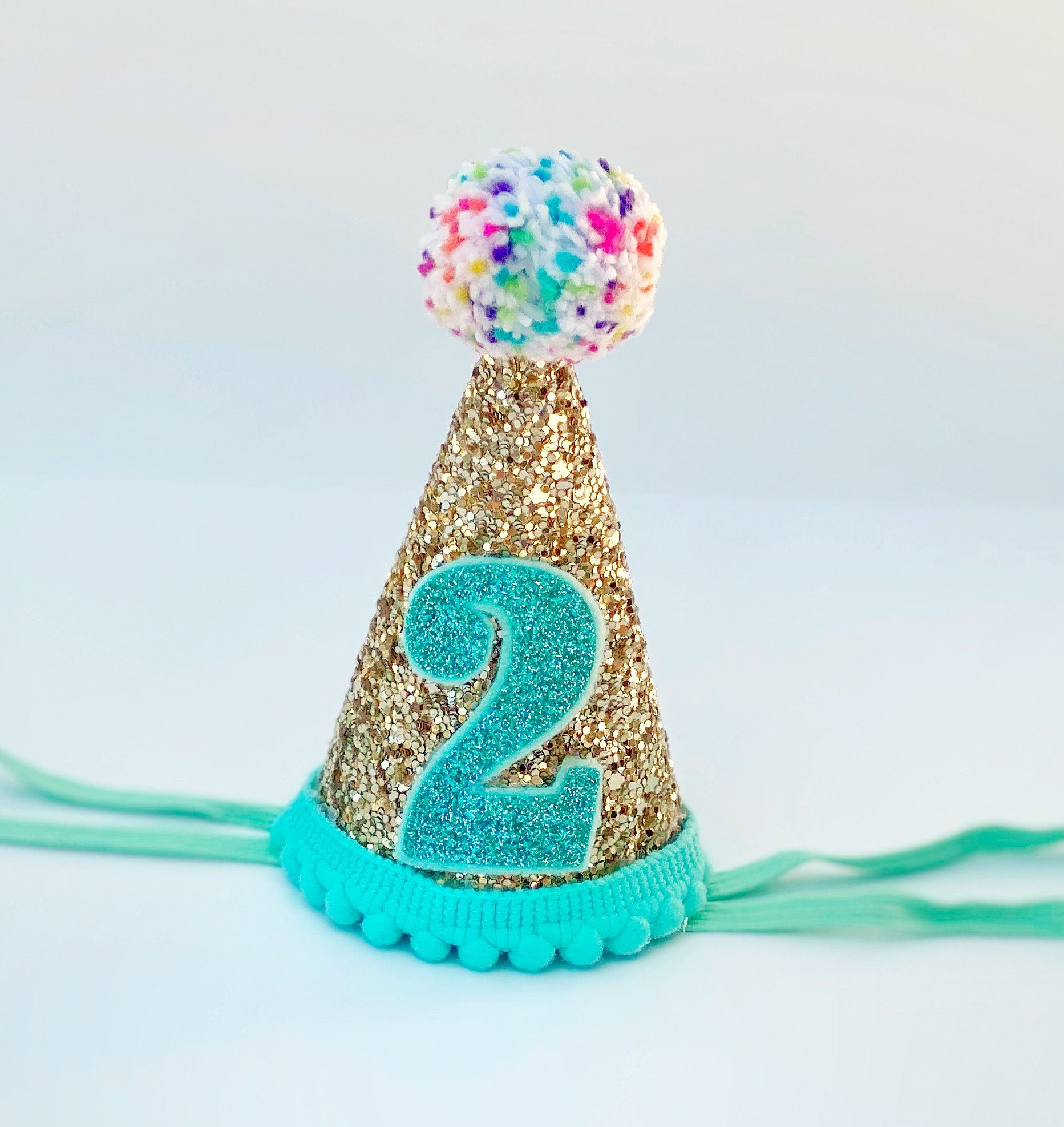 1st Birthday Hat Glitter Birthday Hat Miniature party hat Etsy