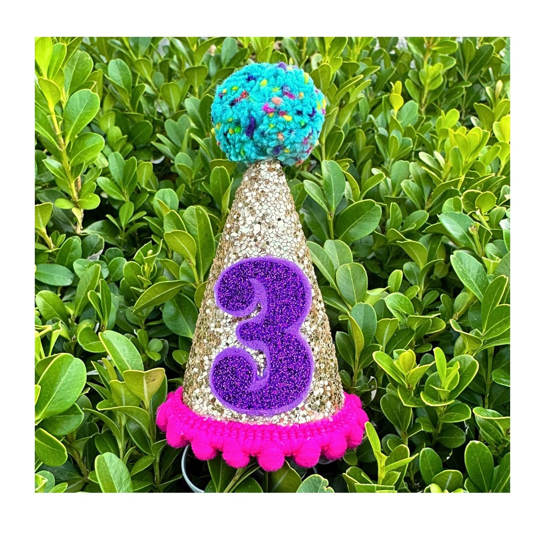 Dog Birthday Hat, Pet Birthday Hat, Mini Party Hat for Small Dog, First