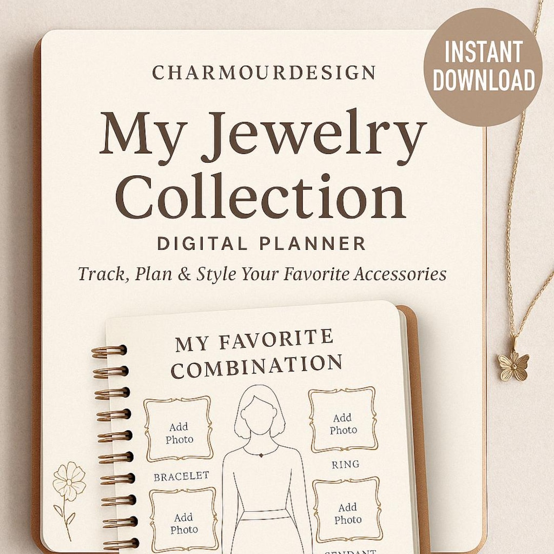 Jewelry Collection Organizer | Printable Digital Jewelry Planner ...