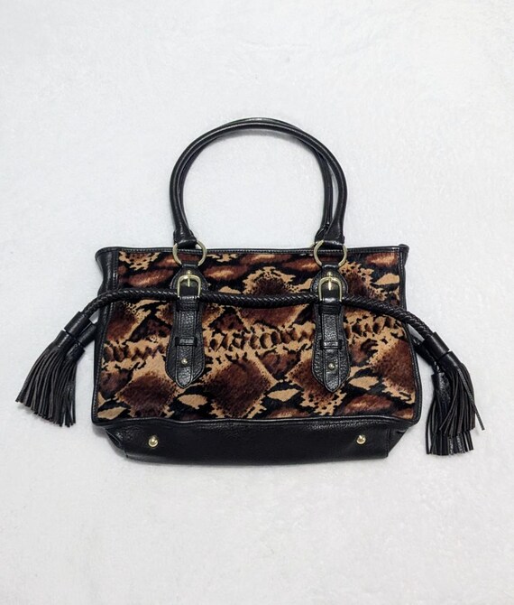 Adrienne Vittadini Vintage Faux Animal Fur Handbag - Etsy display picture 3
