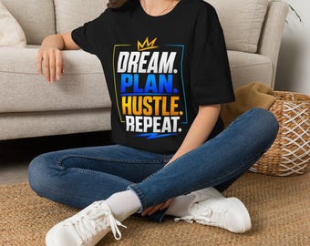 Hustle Habits T-Shirt | Motivational Typography, Productivity Tee